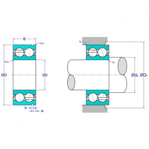 Double Row Angular Contact Ball Bearing 5308NC3 #1 image